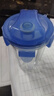 GLASSLOCK耐热加厚玻璃杯钢化玻璃水杯进口杯子茶杯牛奶杯 蓝色(带提绳)500ml 实拍图