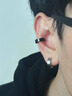 QMXD黑色无耳洞耳夹男士潮钛钢嘻哈高级女单只耳钉男无耳洞男生假耳钉 黑色耳夹【一对】 实拍图