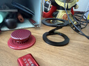 ROCK手机指环扣磁吸气囊手机支架magsafe引磁环桌面手机架硅胶小巧便携稳固支撑可伸缩拆卸红色 实拍图