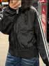 adidas三条纹短款休闲宽松高领运动夹克早秋外套女阿迪达斯三叶草 黑色   XS 实拍图