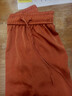 啄木鸟100%抗皱提花真丝阔腿裤断码撤柜桑蚕丝女夏新款直筒长裤子女 橘色 100抗皱免打理*专柜品质 2XL 120-140 实拍图