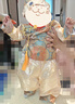 罗蒙周岁礼服抓周服男宝宝女宝百天满月唐装生日演出服金色XL 实拍图