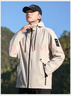 真维斯（Jeanswest）夹克男春秋季时尚休闲开衫连帽透气耐磨简约男士外套 卡其色 3XL  实拍图
