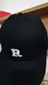 【热巴同款】加大棒球帽帽子男女大头围显脸小春夏字母百搭棒球帽 刺绣款-黑色 实拍图