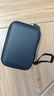 OLYSON移动硬盘保护套2.5寸固态收纳盒适用三星希捷东芝WD西部数据耳机线充电器宝硅胶U盘定制logo数码包 PU面料 石墨黑 尺寸13×9cm 实拍图