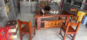 老船木茶桌椅组合家用客厅实木茶几套装办公室泡茶台一体烧水壶桌 1.6米桌+4靠背椅1船舵椅 实拍图