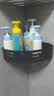 四季沐歌（MICOE）浴室置物架三角篮太空铝卫生间挂件挂架厕所免打孔沐浴露转角挂件 【背贴款】单层【加高加厚+2挂钩】 实拍图