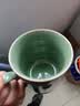 涵青堂青瓷办公杯带盖有柄泡茶杯龙泉窑陶瓷马克杯中式家用水杯会议杯 哥窑梅子青（开片无礼盒） 实拍图