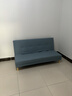 沙发小户型出租屋折叠多功能沙发客厅新款公寓卧室折叠两用沙发床 湖蓝色【免洗猫爪皮】 1.5米双人位 实拍图