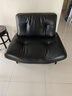 GUXI SOFA艾米椅复古单人沙发椅意式客厅接待中古实木皮艺轻奢懒人沙发躺椅 生态真皮原版复刻优雅黑Emmi单椅 实拍图
