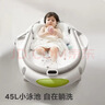 babycare婴儿洗澡盆坐浴盆洗澡神器感温可折叠游泳池浴盆+浴垫+浴网柔雾蓝 实拍图
