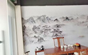 麦哟宝电视背景墙自粘墙贴壁纸3D格栅壁布客厅沙发装饰壁画卧室影视墙布 【整张】复古加厚油画布/平米 超大 实拍图