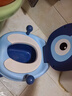 世纪宝贝（babyhood）大眼仔座便器 儿童小马桶坐便器 男女宝宝便携小便盆 PU软垫107蓝 实拍图