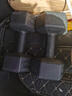 华亚（HUAYA） 哑铃环保包胶六角手铃男士家用健身器材 8KG 一对（4KG*2只） 实拍图