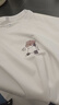 真维斯（Jeanswest）纯棉t恤女士夏季2026新款休闲慵懒风短袖女装潮流宽松半袖上衣服 白色 举箱熊猫黑_K M 实拍图