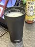 膳魔师（THERMOS）便携电动搅拌杯咖啡杯新款陶瓷涂层车载办公室保温杯高颜值水杯子 膳魔师-曜夜黑【395ml】+咖色杯套 实拍图