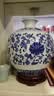 傲世景德镇陶瓷器青花瓷花瓶工艺品客厅摆件玄关办公室博古架装饰品 青花缠枝莲石榴瓶+底座+证书 实拍图