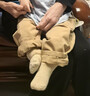 嘟嘟家儿童纯棉裤子春装宝宝工装裤男童长裤女童宽松休闲裤童装 卡其 90 实拍图