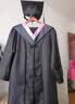 COSMICKISS学士服文科理科工科学位服毕业礼服大学生男女本科学士服粉领拍照 【粉领文科】学士服+学士帽 M (建议105-130斤) 实拍图