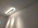 黑控 射灯led轨道灯走廊过道灯家用客厅天花筒灯明装射灯氛围灯高级感 哑白 3头【120CM】三色 实拍图
