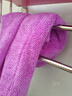 洁丽雅（Grace）干发帽 柔软强吸水干发帽 65x25cm 雪花绒包头速干擦头毛巾 紫色 实拍图