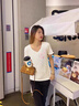 真维斯（Jeanswest）时尚减龄纯棉V领短袖t恤女2026新款爆款夏季正肩上衣小个子半袖衫 实拍图