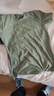 重磅纯棉短袖t恤男高档纯色印花休闲基础款内搭半袖打底衫 橄榄绿 L  125-140斤 实拍图