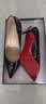 达芙妮红底黑色高跟鞋女2026新款纯欲不累脚尖头细跟气质高跟鞋女单鞋 实拍图