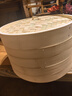 拜杰竹蒸笼 家用小笼包蒸笼屉 点心蒸笼手工艺竹蒸笼2层1盖27cm 实拍图