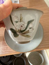 容山堂官窑盖碗大小号彩绘茶盖碗青花三才茶碗功夫茶具白瓷泡茶杯泡茶碗 官窑盖碗-亭亭玉立 实拍图
