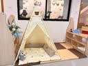 小斑鸠（little dove）儿童帐篷室内游戏屋/室内男女孩印第安玩具屋生日节日礼物 【顺丰/京仓】带帽小熊(加厚印花垫)抱枕*2+灯固 实拍图