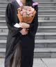 COSMICKISS学士服文科理科工科学位服毕业礼服大学生男女本科学士服粉领拍照 【粉领文科】学士服+学士帽 M (建议105-130斤) 实拍图