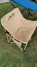 野徒者户外折叠椅露营椅子躺椅便携折叠月亮椅小凳子折叠凳钓鱼凳 【店长力荐】暖沙黄+收纳袋 出口质量加粗 实拍图