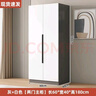 衣柜家用卧室出租房用简易组装经济型木质儿童小户型收纳柜子衣橱 【两门】60*40*180灰白色福利款 自行安装【送货楼下】 实拍图