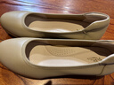 金利来（Goldlion）女鞋坡跟皮鞋时尚圆头牛皮浅口一脚蹬单鞋女 G662320016杏色38 实拍图