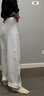 优衣库常规款女装男装宽松廓形牛仔裤/弯刀镰刀裤子479000 482280 482280/00白色 23 /150/58A 实拍图