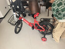 永久（FOREVER）儿童自行车男女款小孩单车可折叠脚踏车4-6-8-10岁辅助轮14寸红色 实拍图
