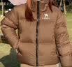 骆驼黑钻3.0短款羽绒服女装冬新款保暖防风连帽羽绒外套面包服XL 实拍图