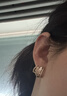 KRISTEN JUDI大圈圈耳环女银针不对称圆环耳钉几何时尚长款耳饰品个性夸张耳坠 白金色送女友老婆闺蜜生日礼物 实拍图