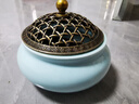 富山香堂 香炉檀香盘香沉香线香炉插仿古摆件三足鼎立粉青香炉 实拍图