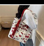 HelloKitty帆布包大容量通勤包包手提包时尚背包 红色KT【带飘带】 实拍图