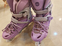 斯威（SWAY）轮滑鞋儿童溜冰鞋男女童初学套装中小学滑轮滑冰旱冰鞋成人直排轮 莫紫八轮全闪+一体支架+大礼包 L (适合12岁-成人)平时鞋码36-41 实拍图
