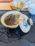 金镶玉青花火石红三才盖碗陶瓷泡茶不烫手高端大号手抓壶功夫茶具礼盒装 岁寒三友青花火石盖碗 实拍图