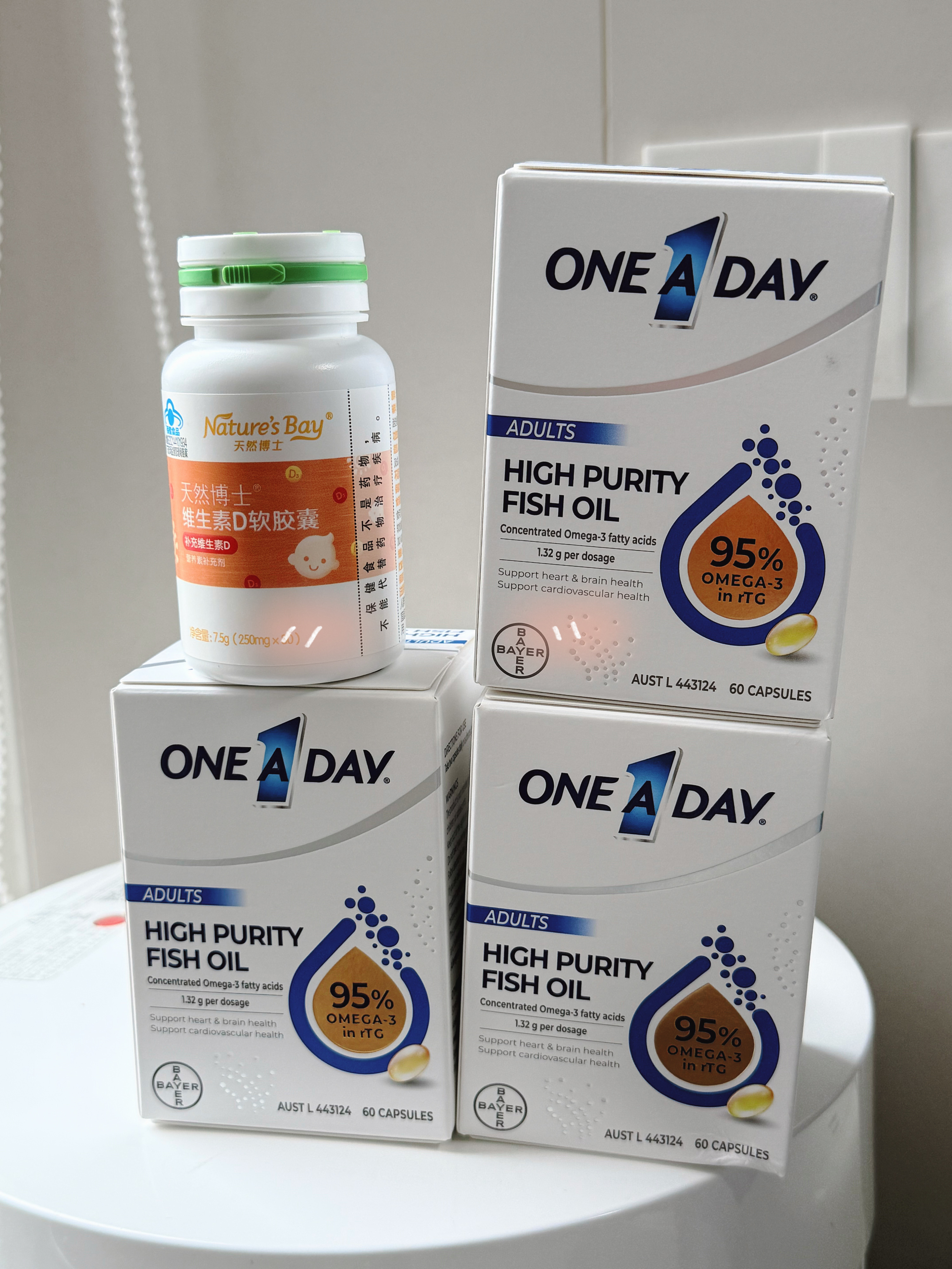 One A Day拜耳水晶深海鱼油95%高纯度Omega3DHA+EPA送礼3盒装rtg结构 实拍图