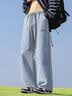 威觉牛仔裤男士新款夏季装直筒宽松裤子男青少年2026男生阔腿休闲裤 黑灰色 XL 码（110斤-145斤） 实拍图