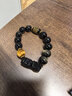 石玥珠宝14mm金眼天然黑曜石手串虎眼石本命年貔貅水晶手链男女士款礼物 实拍图