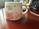 贝瑟斯马克杯 陶瓷杯喝水杯子咖啡杯樱花浮雕泡茶杯带盖办公家用水杯子 实拍图