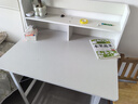 悦美妙电脑桌台式学生简易书桌书柜书架一体写字桌子家用办公学习桌 【单桌款】暖白色80*60cm 实拍图