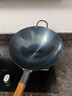 荣事达（Royalstar）章丘手工锻打铁锅圆底老式炒锅无涂层不粘炒菜锅燃气灶带盖36cm 实拍图