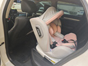 Heekin德国 儿童安全座椅汽车用0-4-12岁婴儿宝宝360度旋转ISOFIX硬接口 尊享粉(遮阳棚+上拉带+侧保护) 实拍图